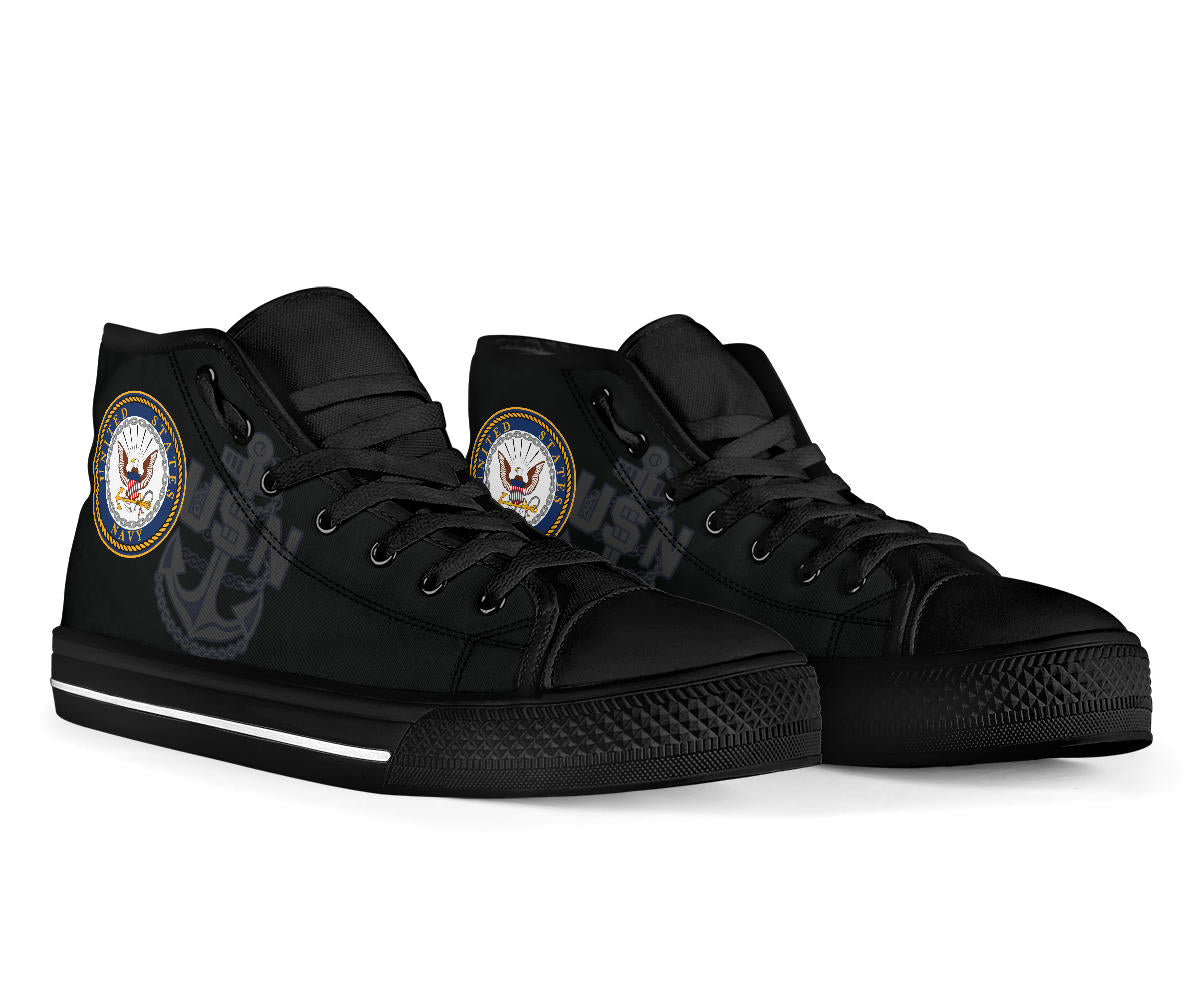 US Navy Tribute Canvas High Tops - Men's & Women's