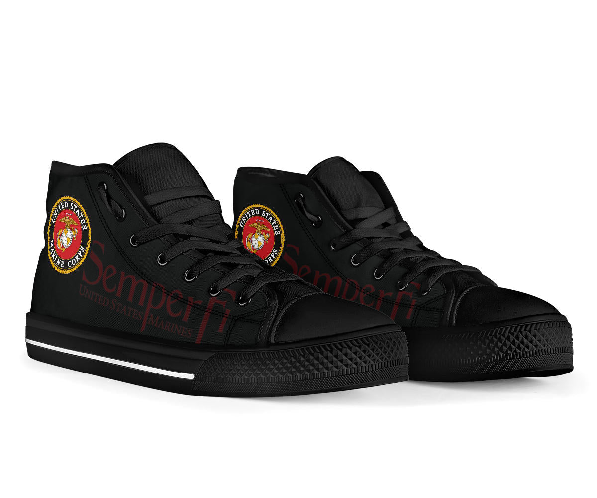 US Marines Tribute Canvas High Tops - Men's & Women's