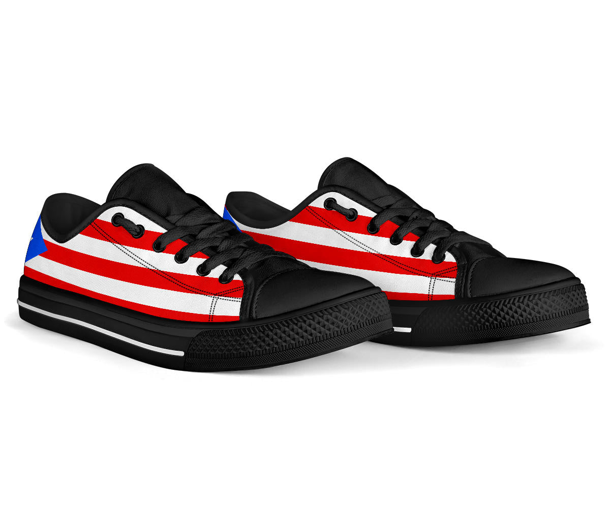 Puerto Rico Flag Canvas Low Tops - Men's & Women's