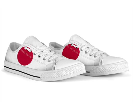 Japan Flag Canvas Low Tops - Men's & Women's