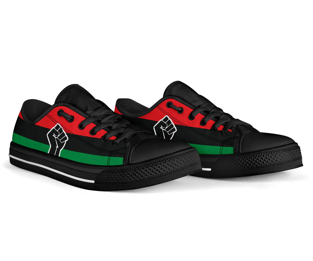 Black Power Canvas Low Tops - Men's & Women's