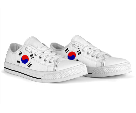 South Korea Flag Canvas Low Tops - Men's & Women's