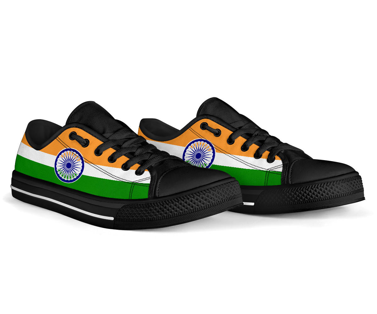 India Flag Canvas Low Tops - Men's & Women's