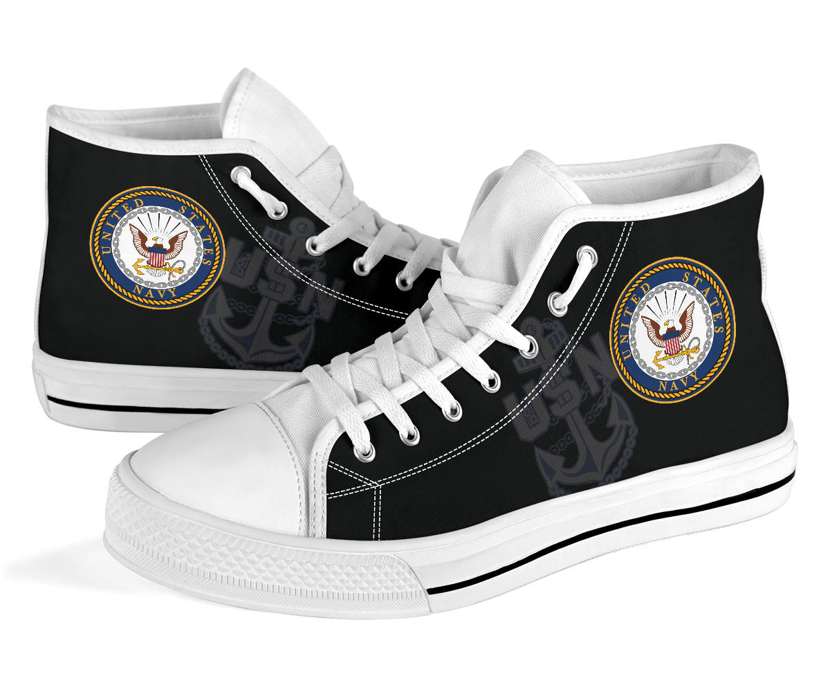 US Navy Tribute Canvas High Tops - Men's & Women's
