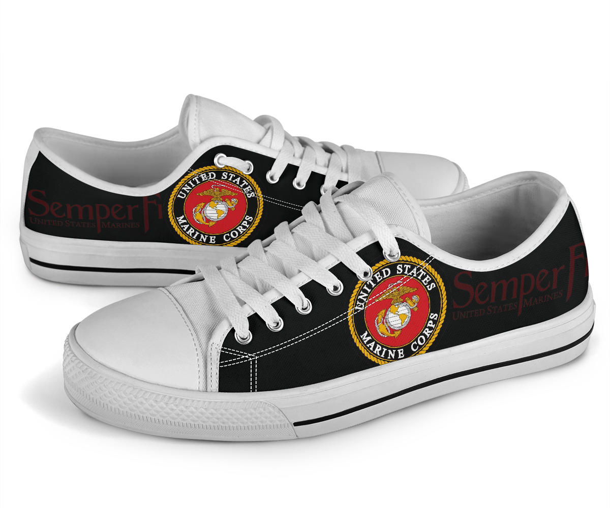 US Marines Tribute Canvas Low Tops - Men's & Women's
