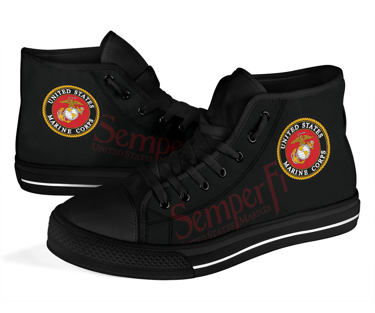 US Marines Tribute Canvas High Tops - Men's & Women's