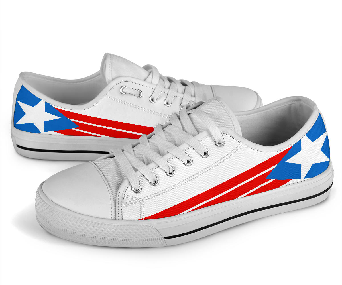 Puerto Rican Pride Canvas Low Tops - Men's & Women's