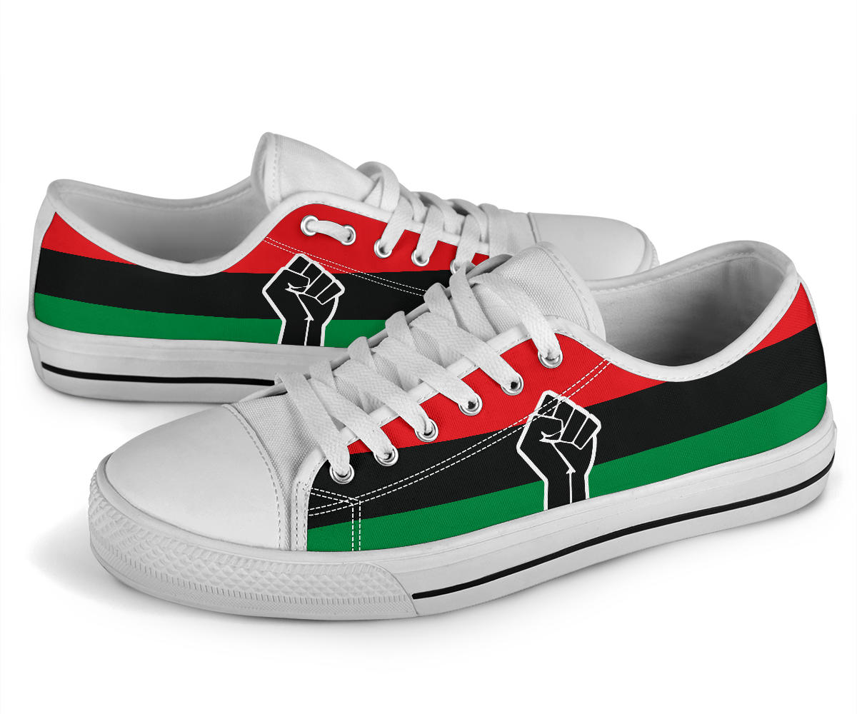 Black Power Canvas Low Tops - Men's & Women's