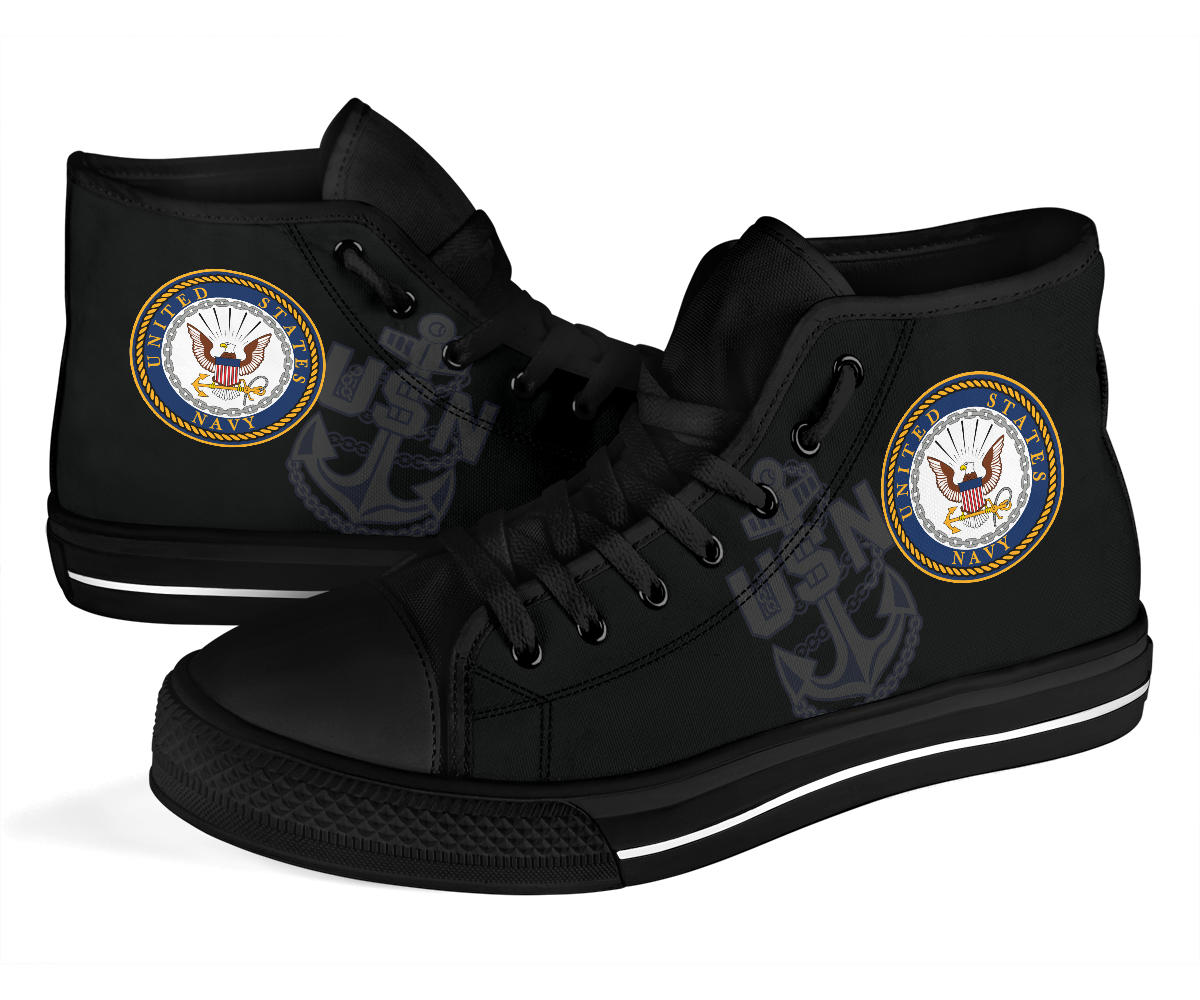 US Navy Tribute Canvas High Tops - Men's & Women's