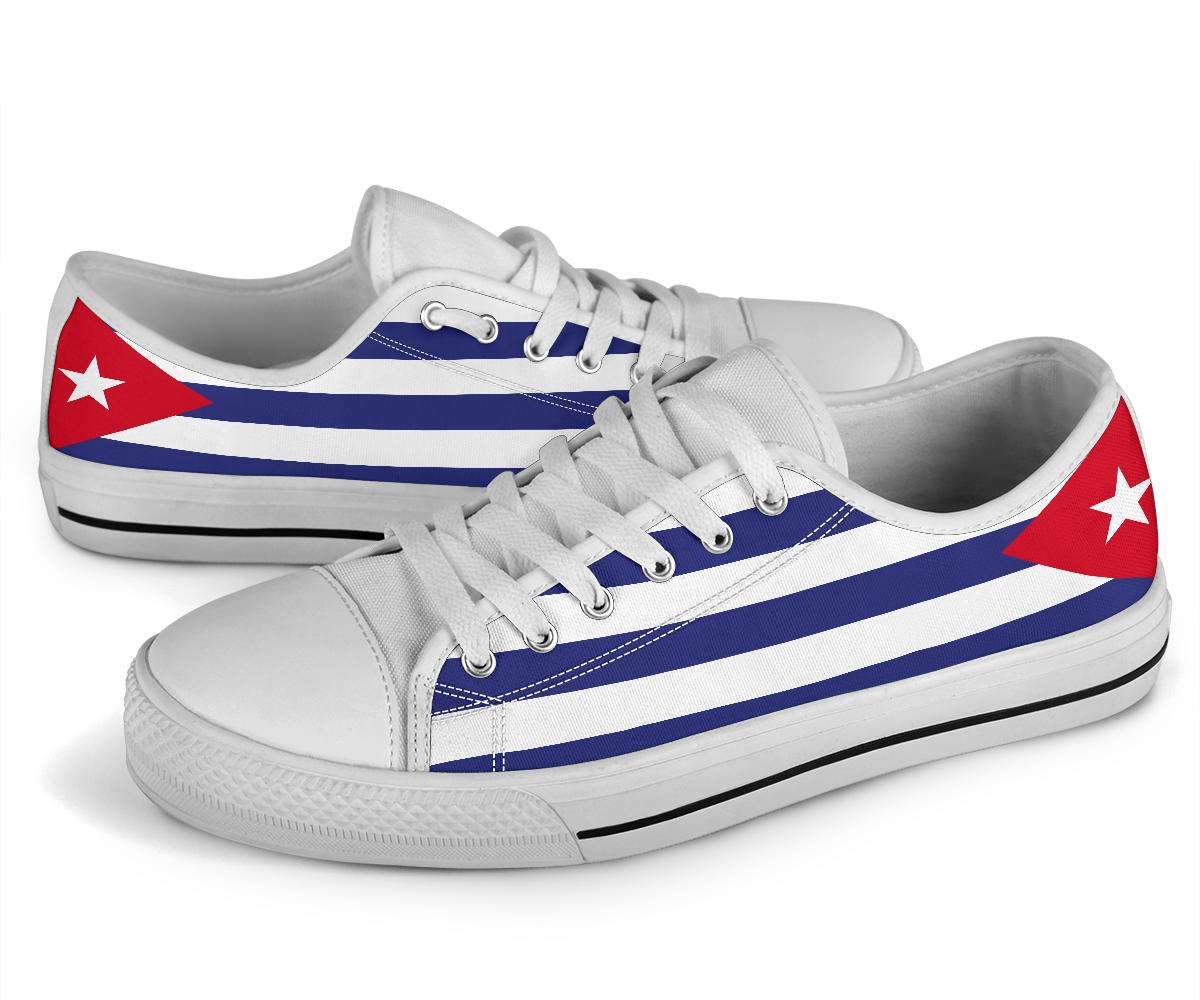 Cuba Flag Canvas Low Tops - Men's & Women's