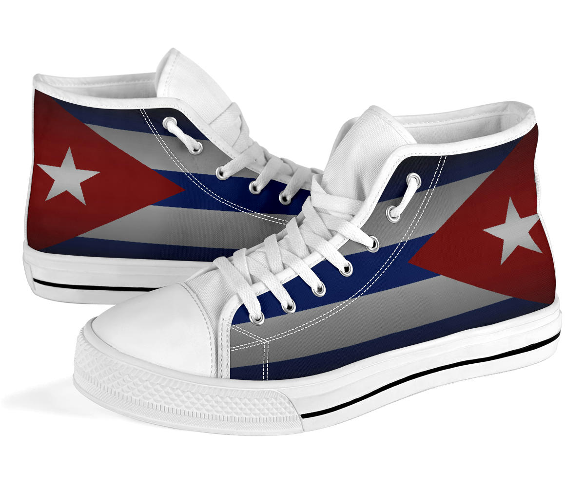 Cuba Flag Canvas Shadow High Tops - Men's & Women's