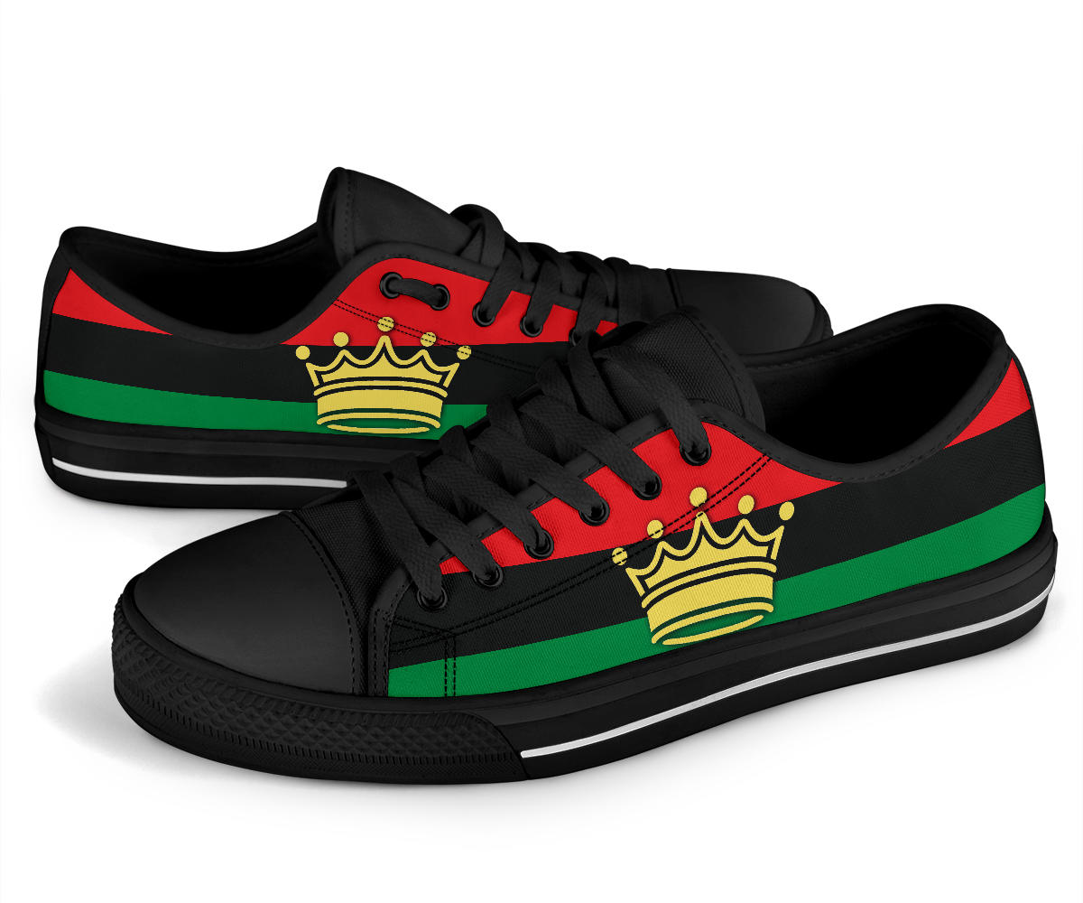 African Crown Canvas Low Tops - Men's & Women's