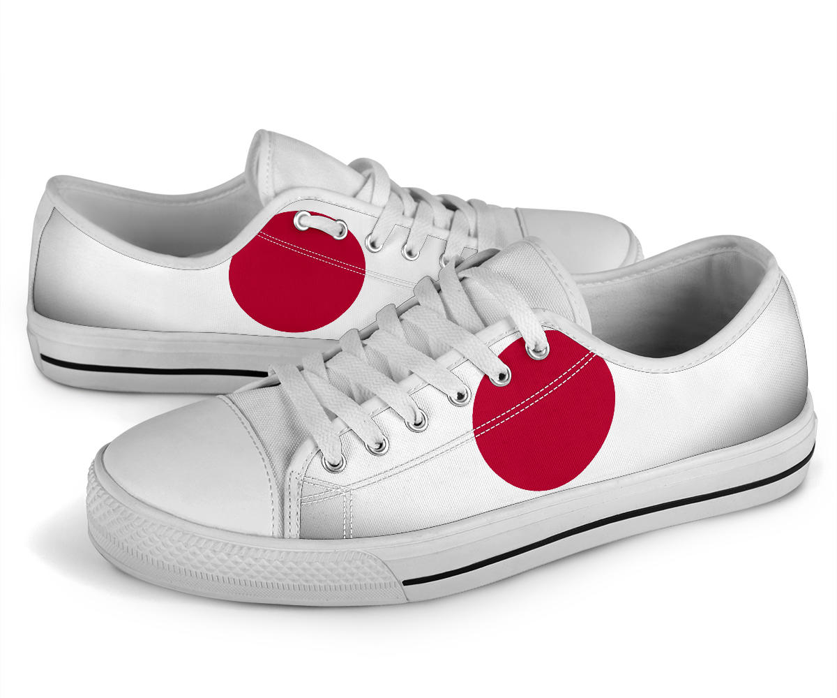 Japan Flag Canvas Low Tops - Men's & Women's
