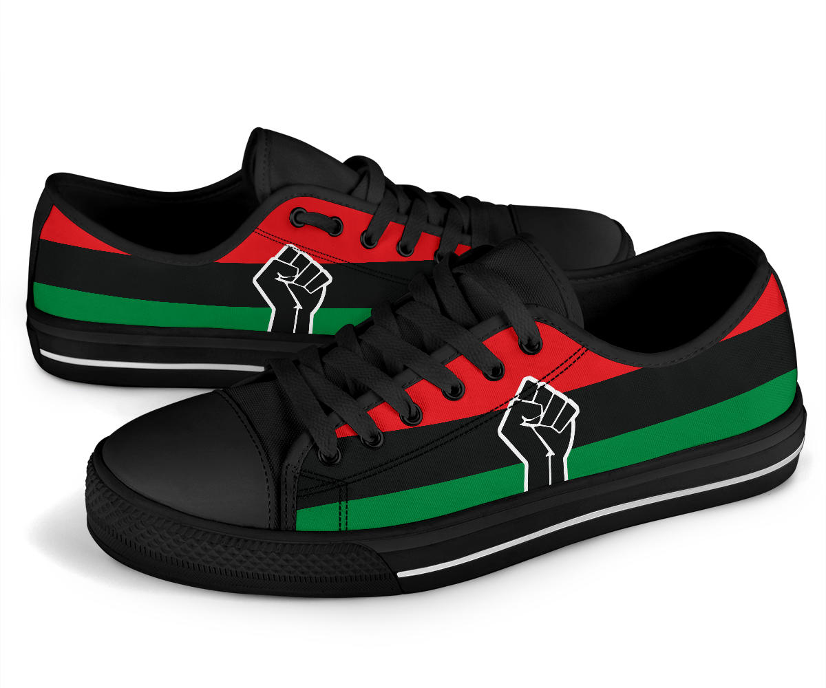 Black Power Canvas Low Tops - Men's & Women's