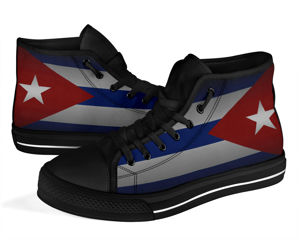 Cuba Flag Canvas Shadow High Tops - Men's & Women's