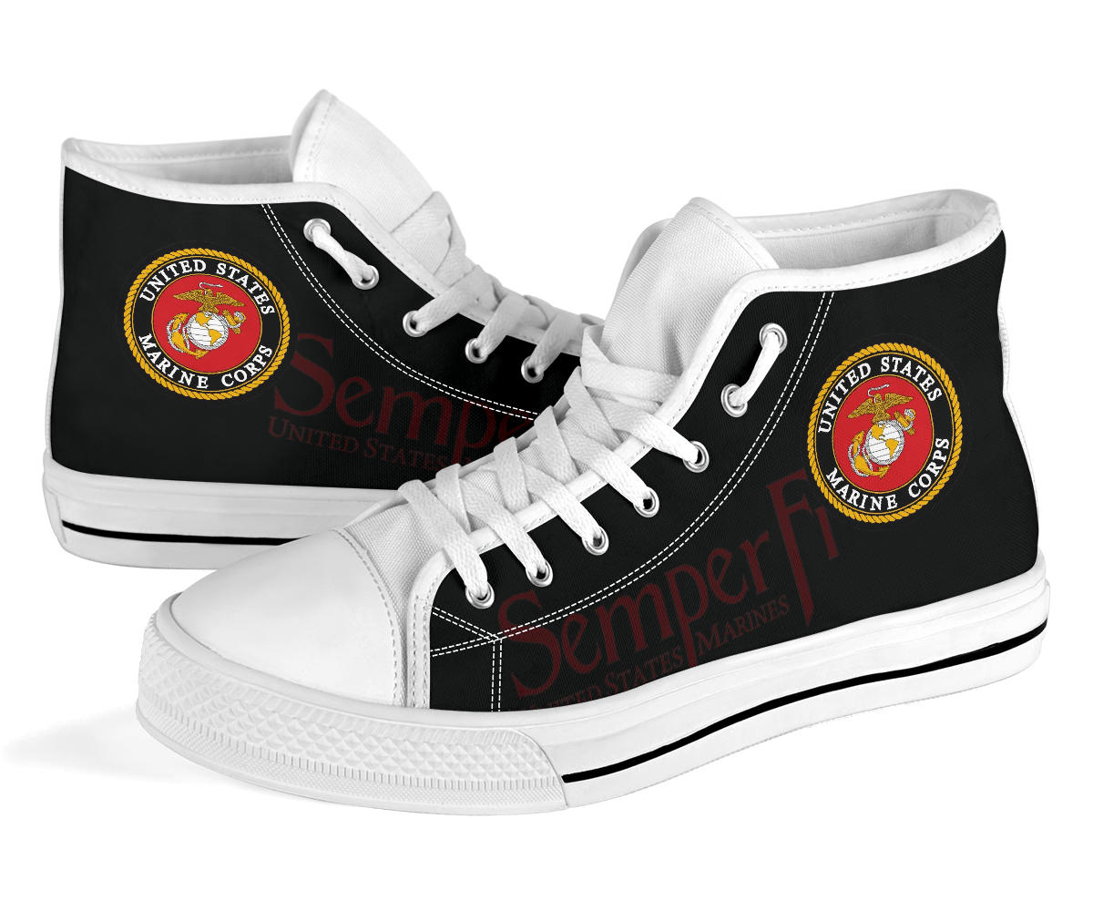 US Marines Tribute Canvas High Tops - Men's & Women's