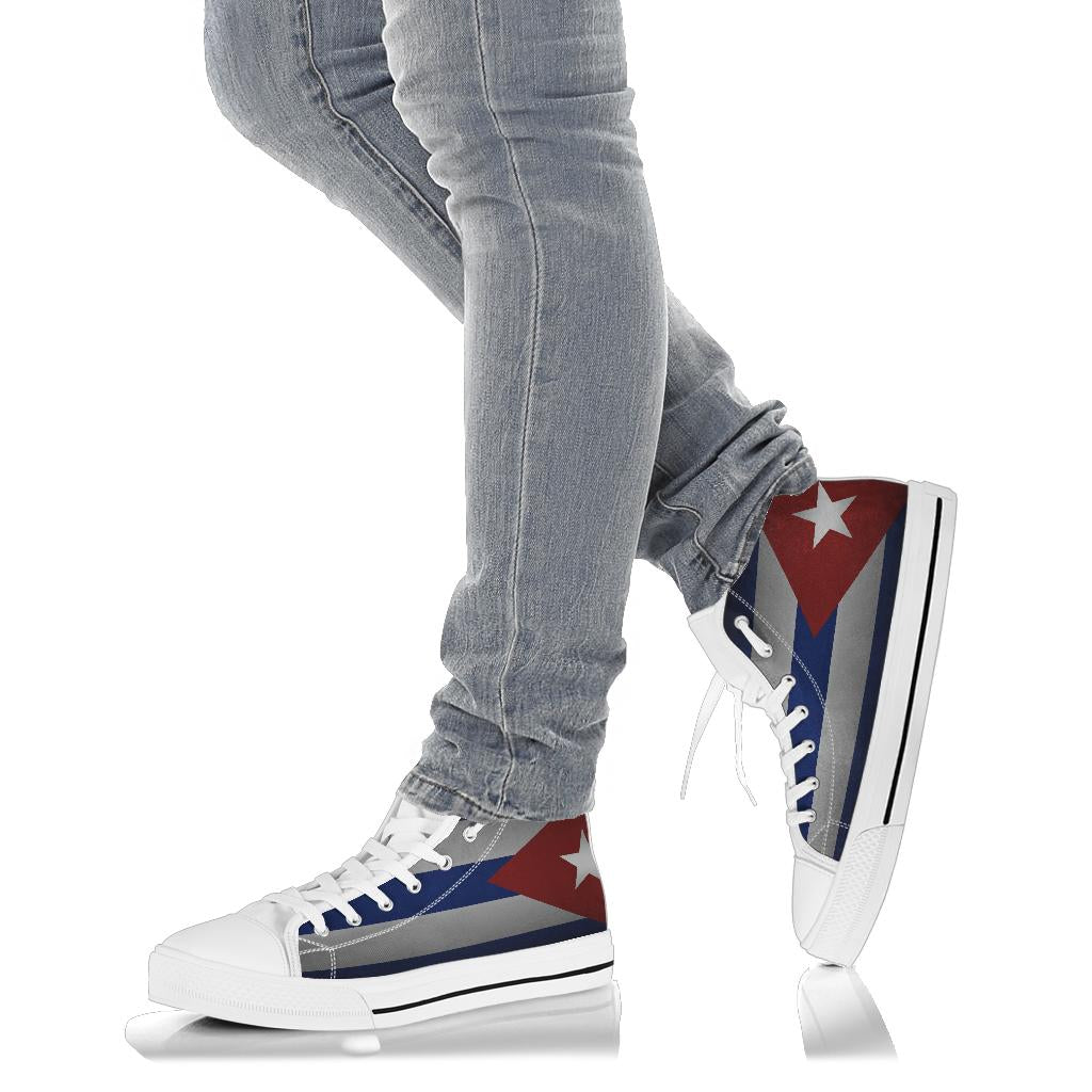 Cuba Flag Canvas Shadow High Tops - Men's & Women's