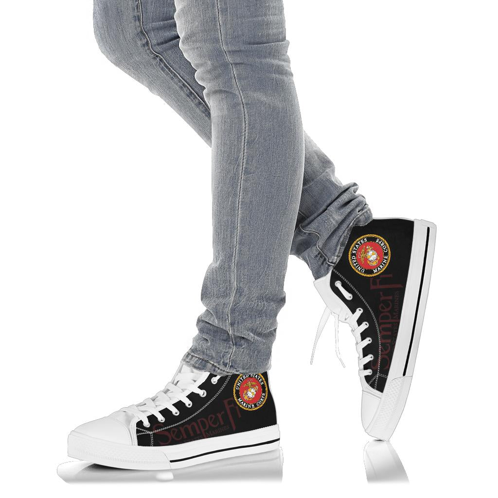 US Marines Tribute Canvas High Tops - Men's & Women's