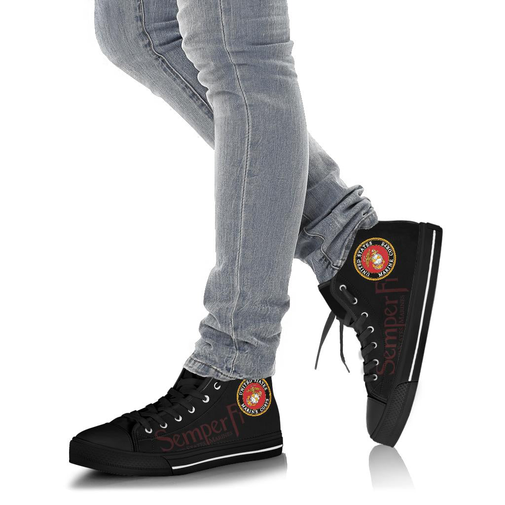 US Marines Tribute Canvas High Tops - Men's & Women's