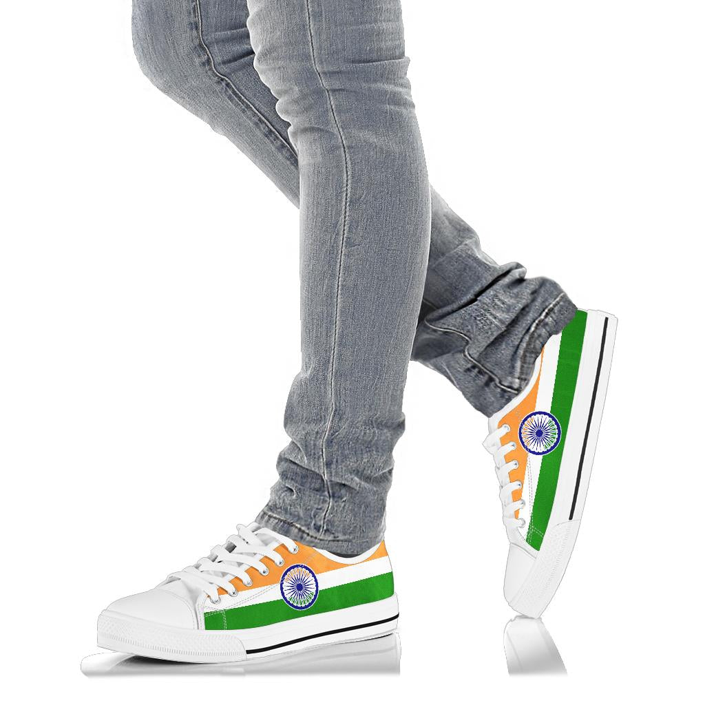 India Flag Canvas Low Tops - Men's & Women's