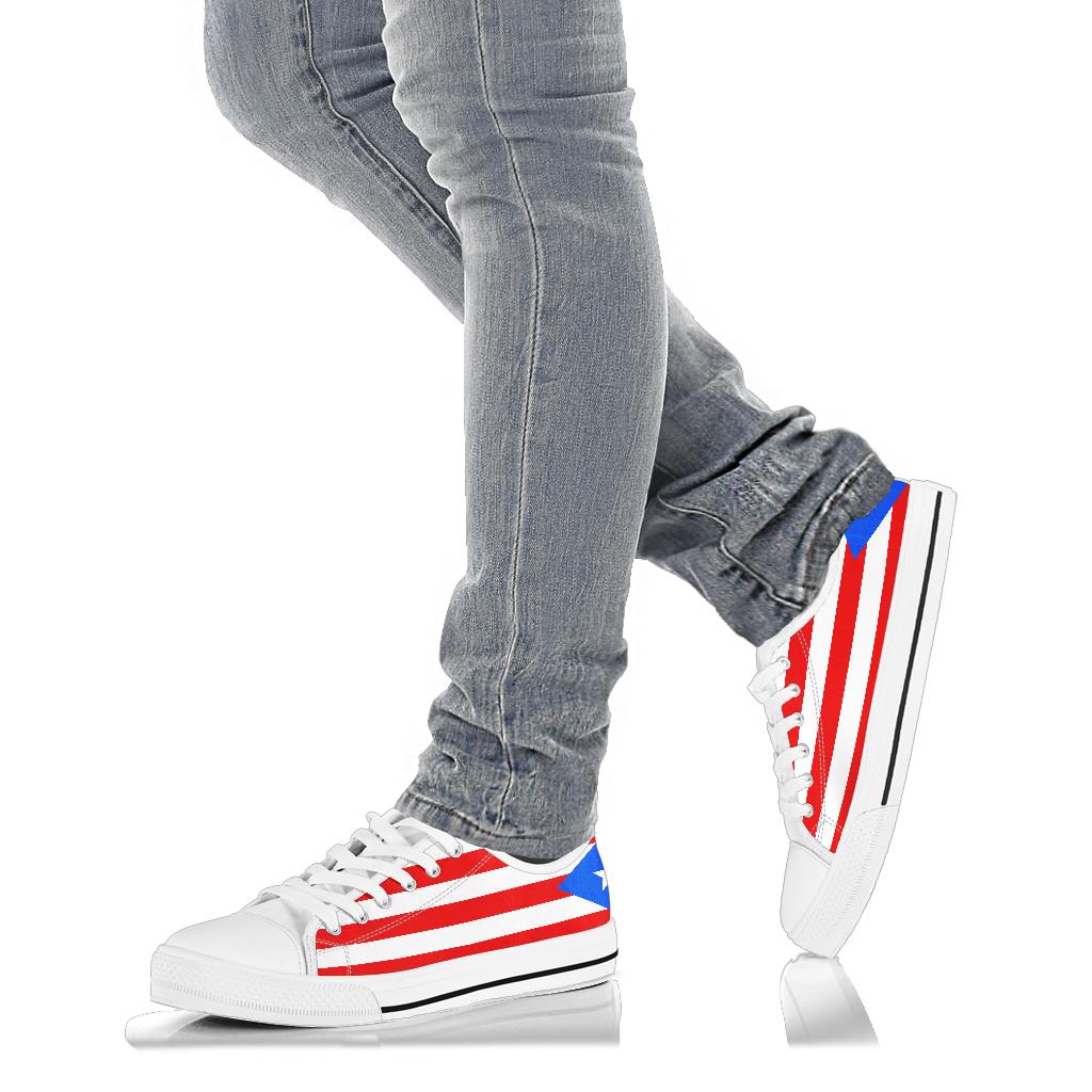 Puerto Rico Flag Canvas Low Tops - Men's & Women's
