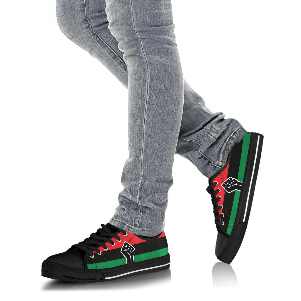 Black Power Canvas Low Tops - Men's & Women's