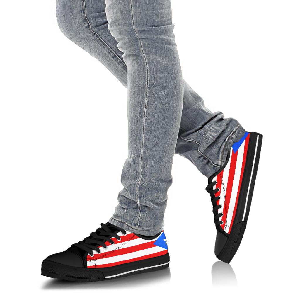 Puerto Rico Flag Canvas Low Tops - Men's & Women's