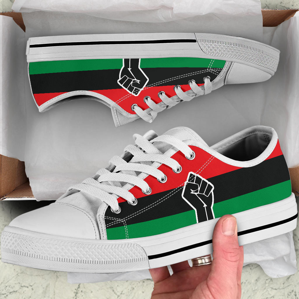 Black Power Canvas Low Tops - Men's & Women's