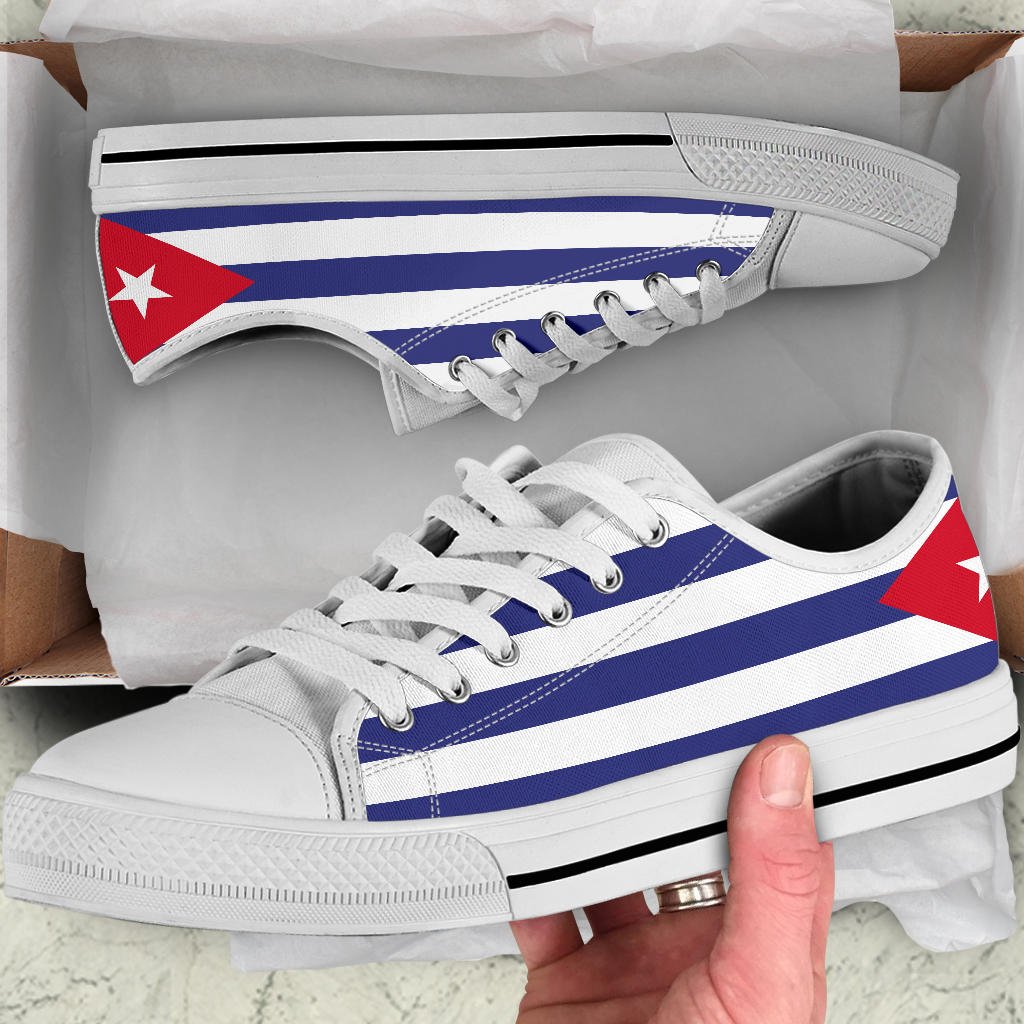 Cuba Flag Canvas Low Tops - Men's & Women's