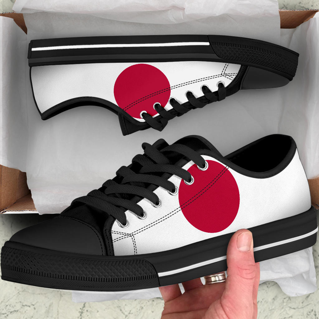Japan Flag Canvas Low Tops - Men's & Women's