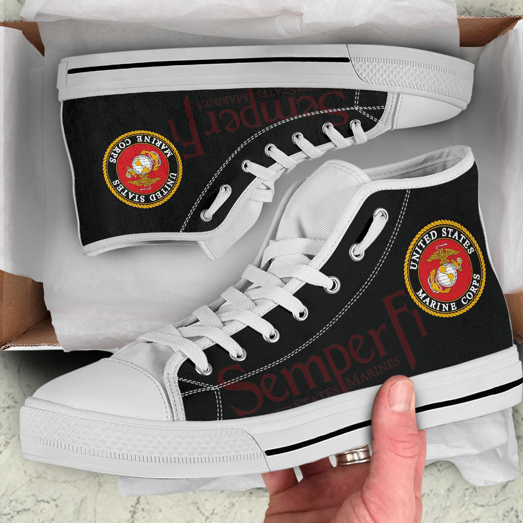 US Marines Tribute Canvas High Tops - Men's & Women's
