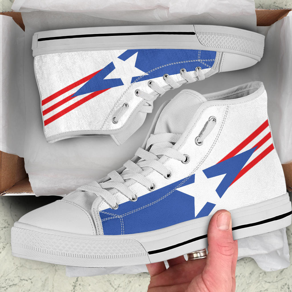 Puerto Rico Pride Canvas High Tops - Men's & Women's