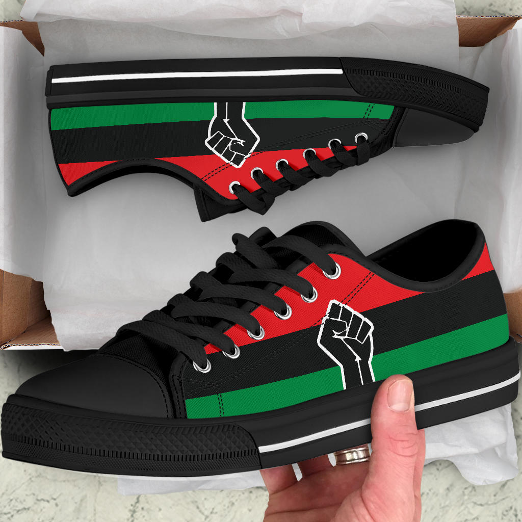 Black Power Canvas Low Tops - Men's & Women's