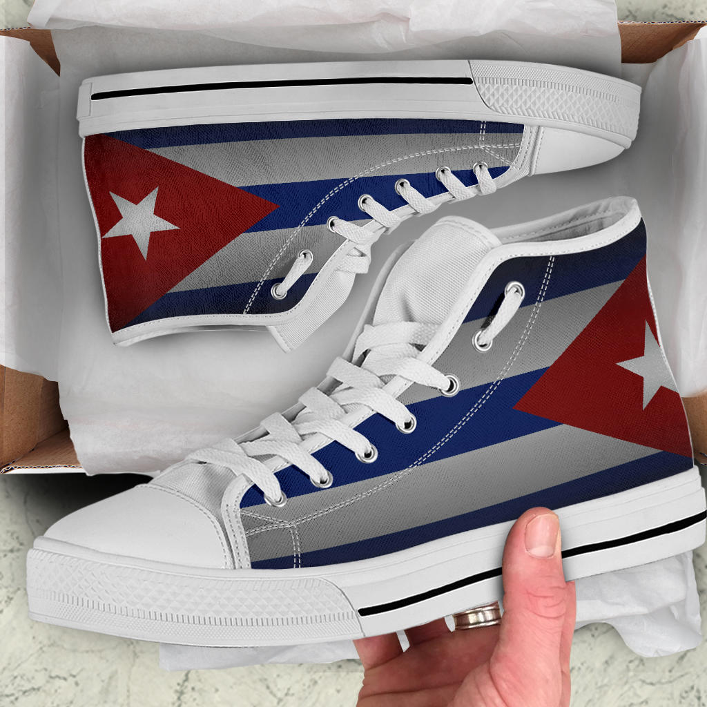 Cuba Flag Canvas Shadow High Tops - Men's & Women's