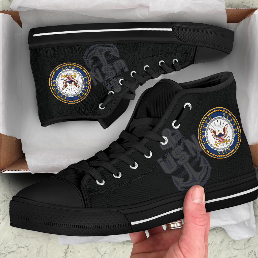 US Navy Tribute Canvas High Tops - Men's & Women's