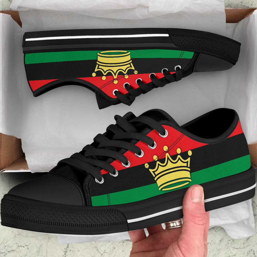 African Crown Canvas Low Tops - Men's & Women's