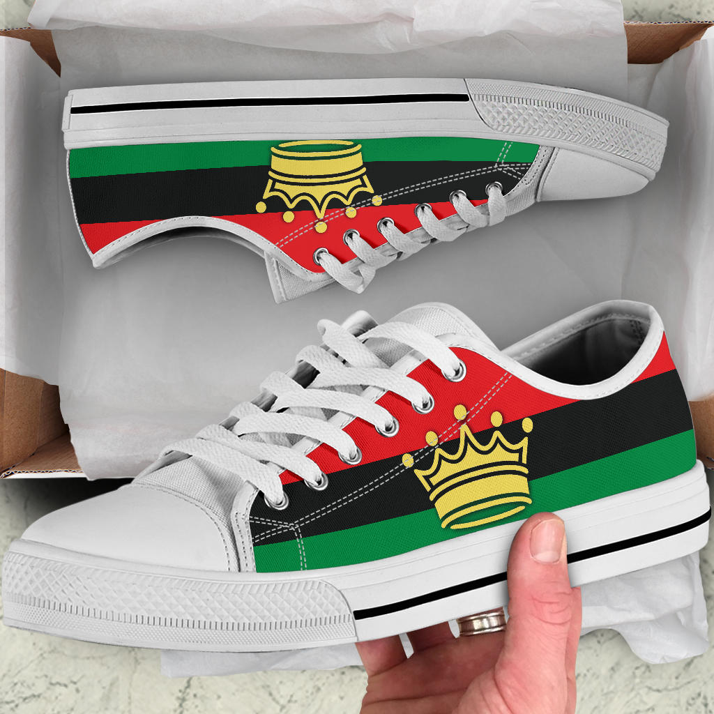 African Crown Canvas Low Tops - Men's & Women's