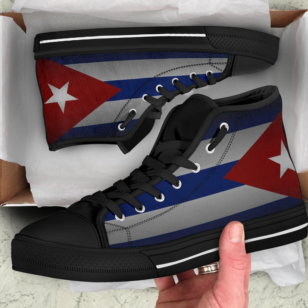 Cuba Flag Canvas Shadow High Tops - Men's & Women's