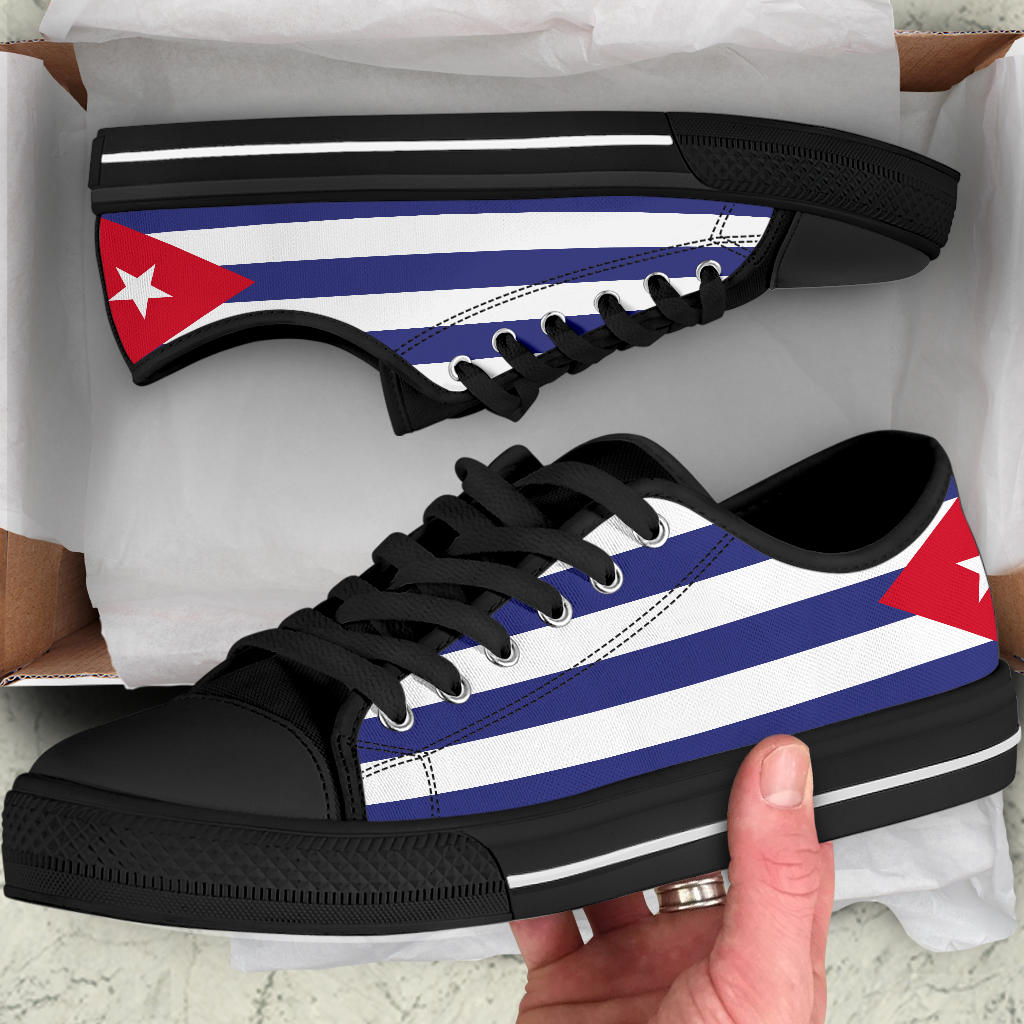 Cuba Flag Canvas Low Tops - Men's & Women's
