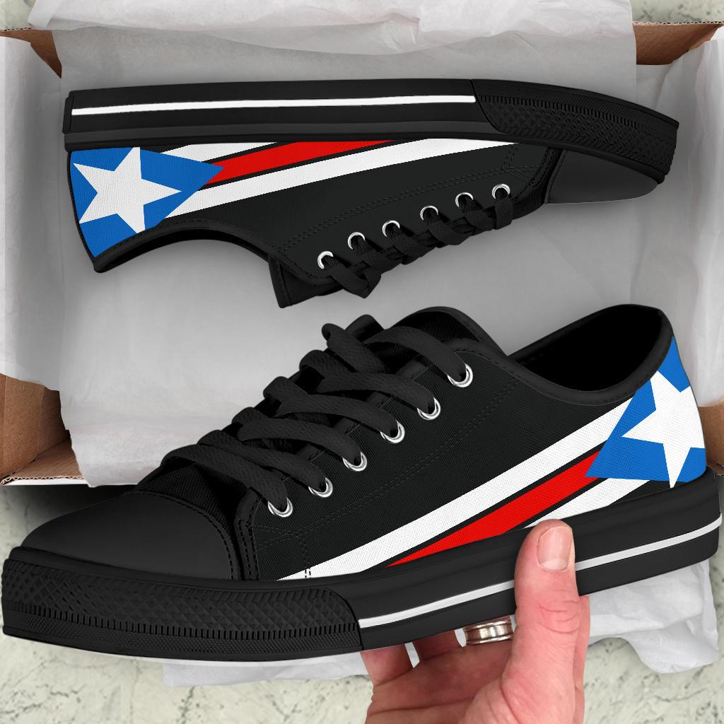 Puerto Rican Pride Canvas Low Tops - Men's & Women's