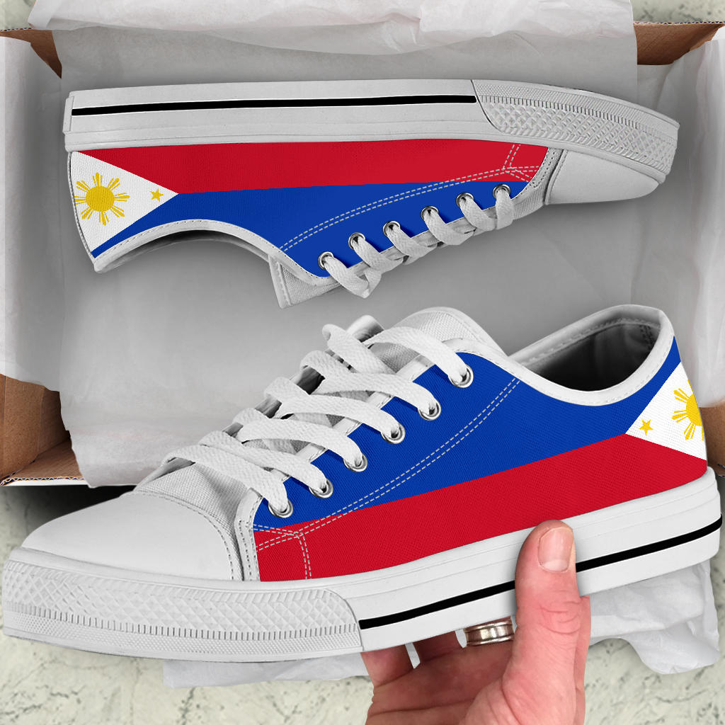 Philippines Flag Canvas Low Tops - Men's & Women's