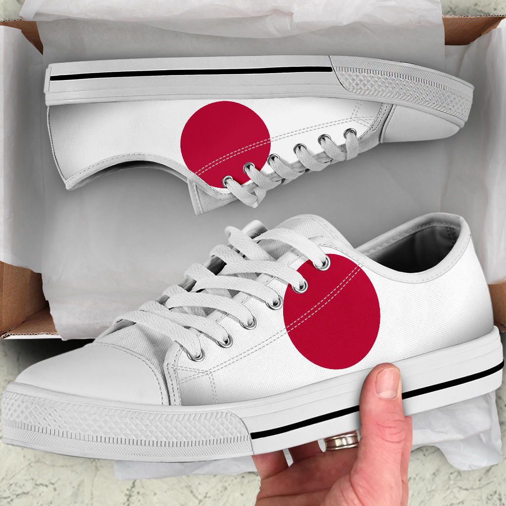 Japan Flag Canvas Low Tops - Men's & Women's