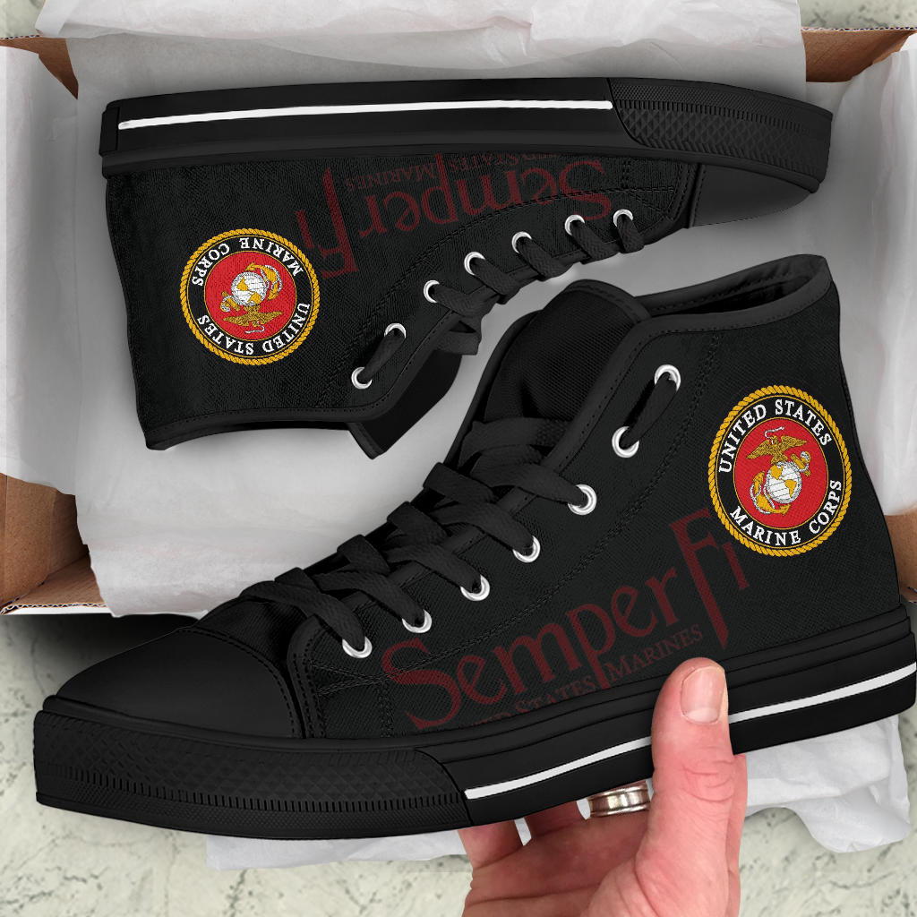US Marines Tribute Canvas High Tops - Men's & Women's