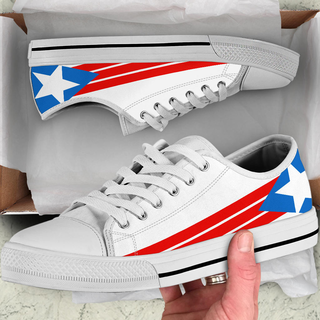 Puerto Rican Pride Canvas Low Tops - Men's & Women's