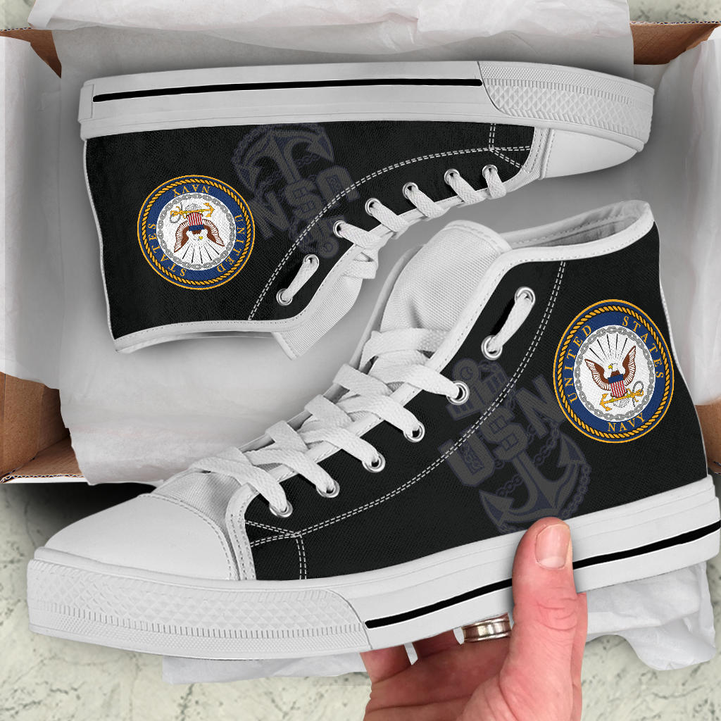 US Navy Tribute Canvas High Tops - Men's & Women's