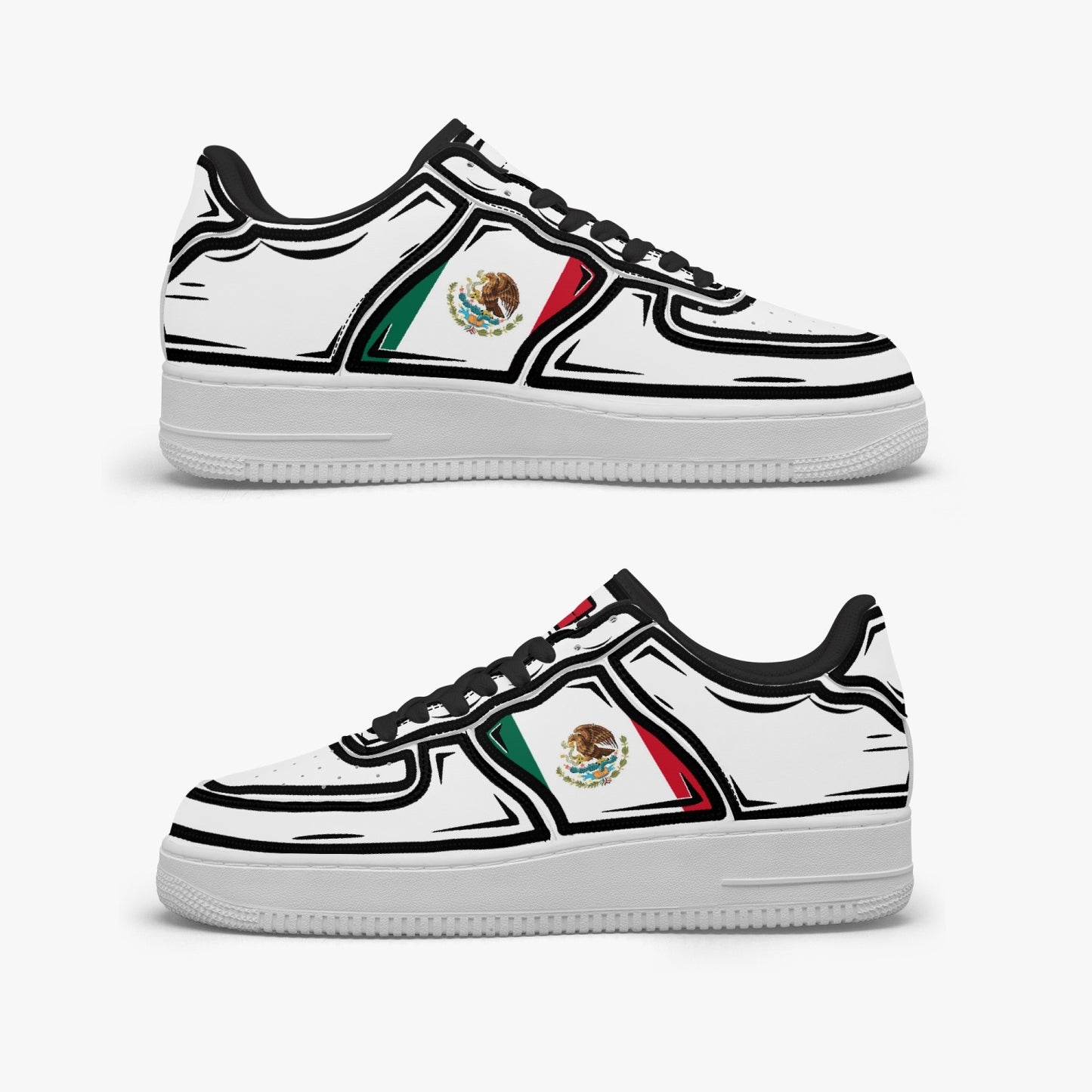 Mexico Cartoon Force 1 Low Tops (White) - Men's & Women's