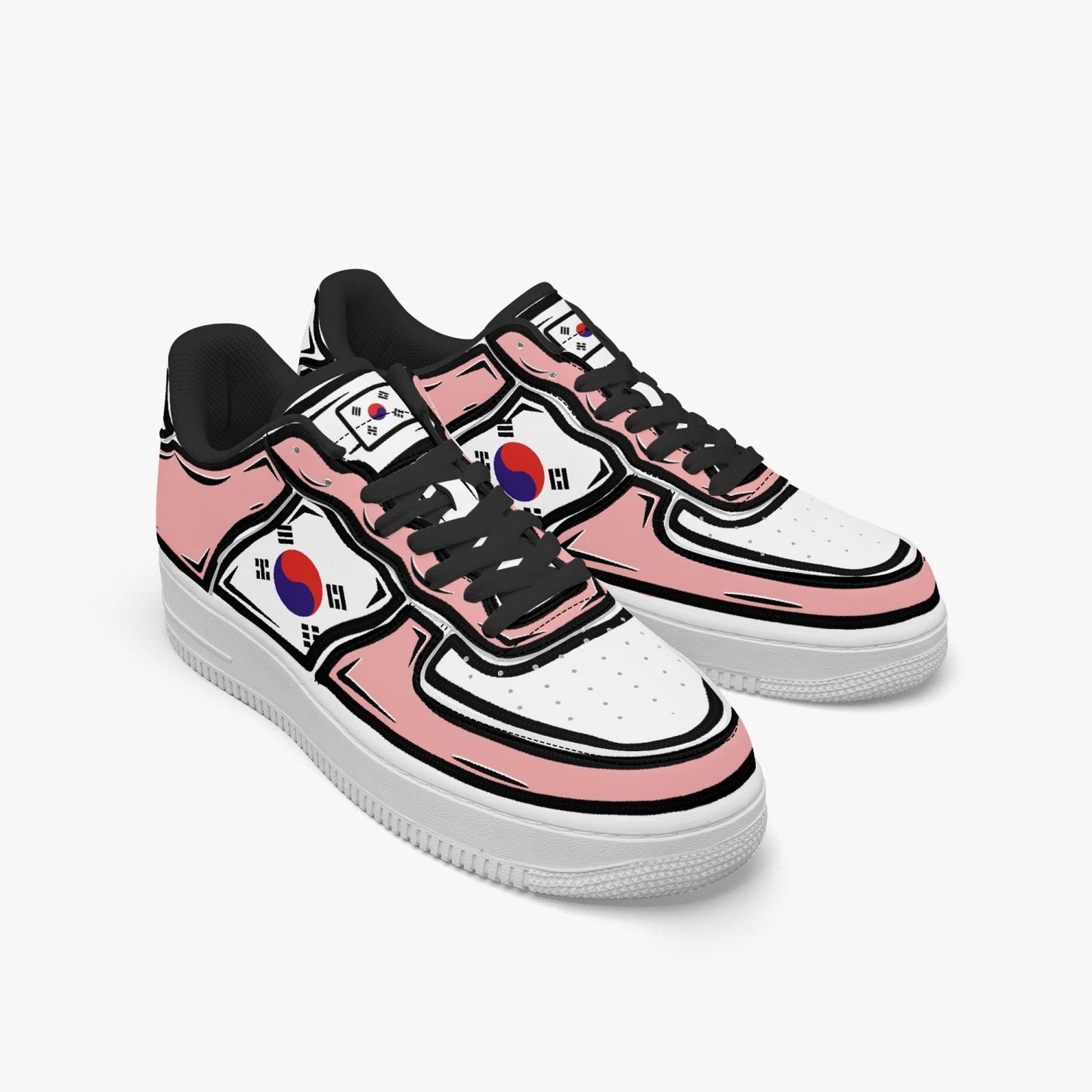 South Korea Cartoon Force 1 Low Tops (Pink) - Men's & Women's