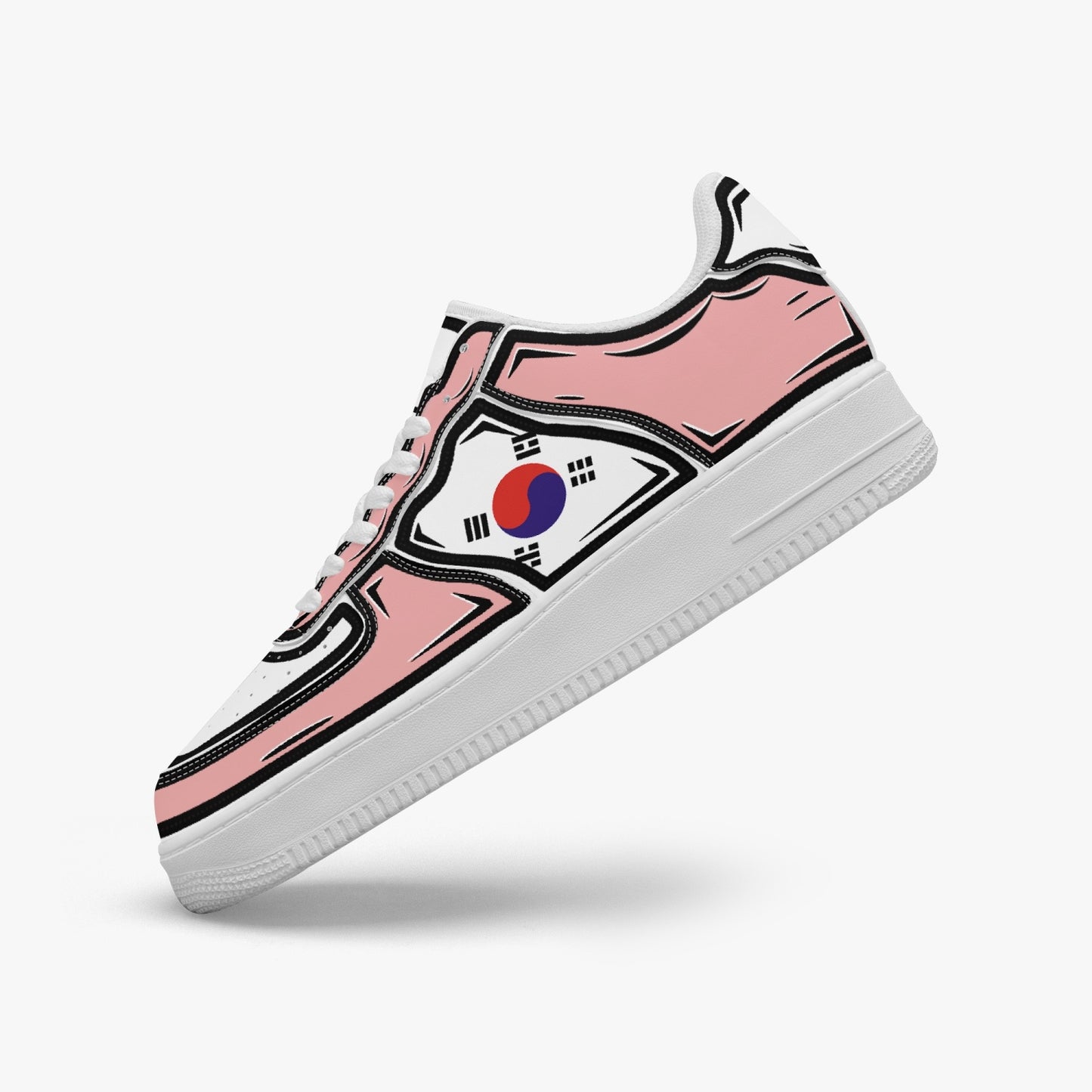 South Korea Cartoon Force 1 Low Tops (Pink) - Men's & Women's