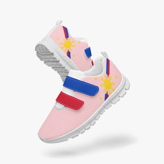 Philippines Pride Kid's Lightweight Velcro Mesh Sneaker - Pink