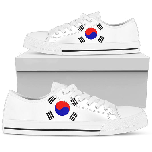 South Korea Canvas Low Tops - White & Black